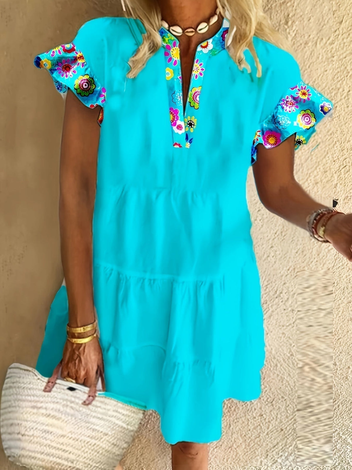 Elegant Ladies Flowy Party Dress