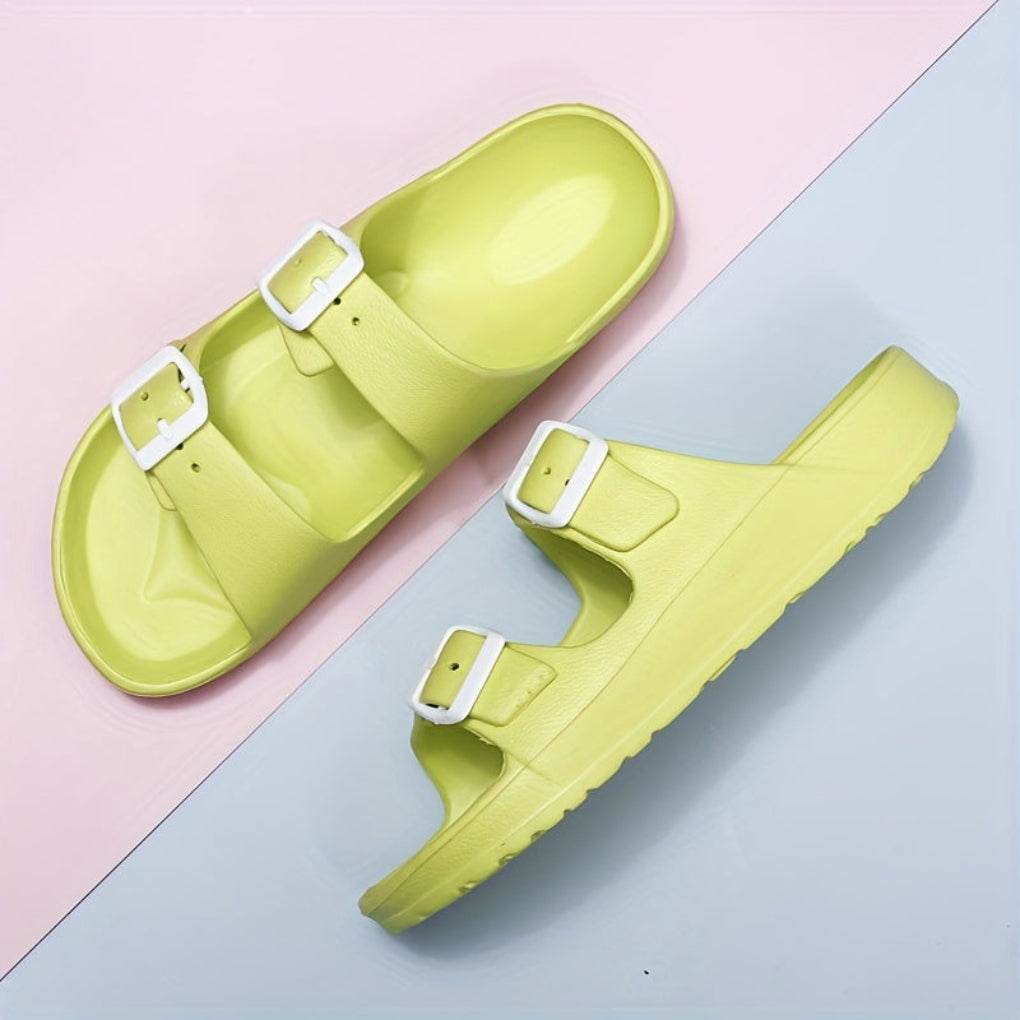 Men's Double Buckle Leather Sandal