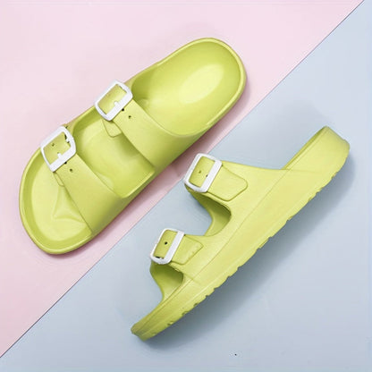 Men's Double Buckle Leather Sandal