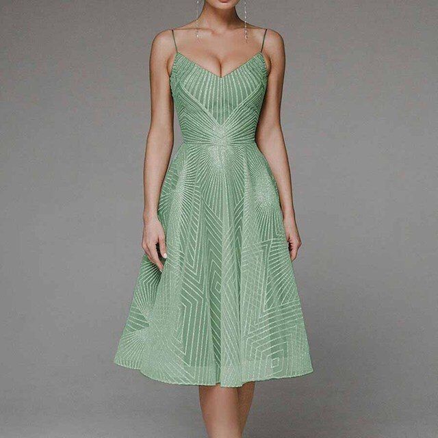 Women's Evening Dress Symmetry Line