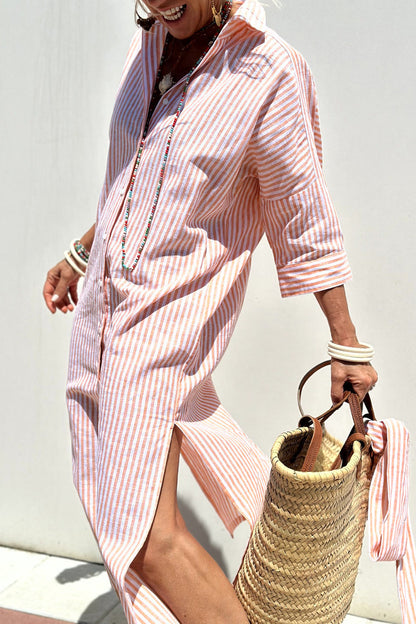 Casual Vertical Stripe Sundress