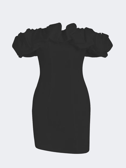 Luxurious Ruched Off Shoulder Party Dress