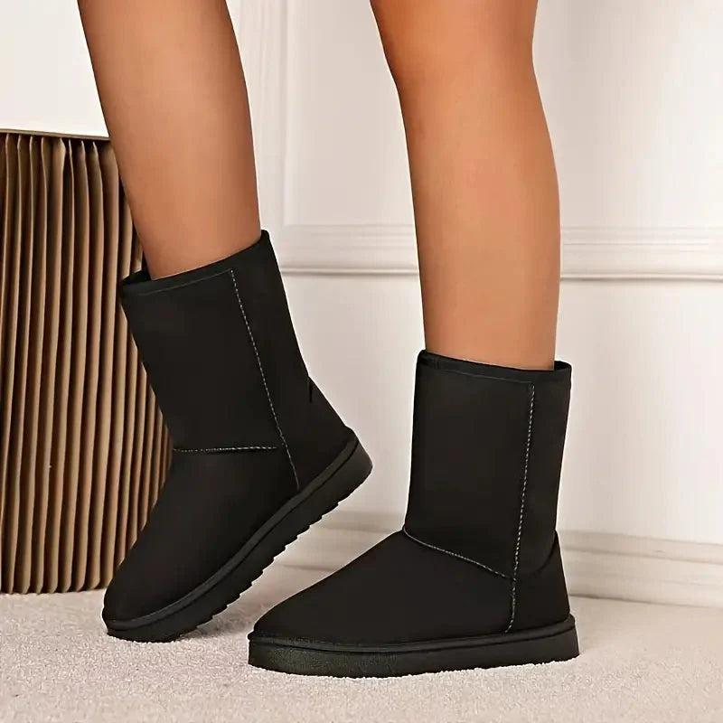 Women's Relaxed Fit Ankle Boots Warm Lined Brown - VibreMode