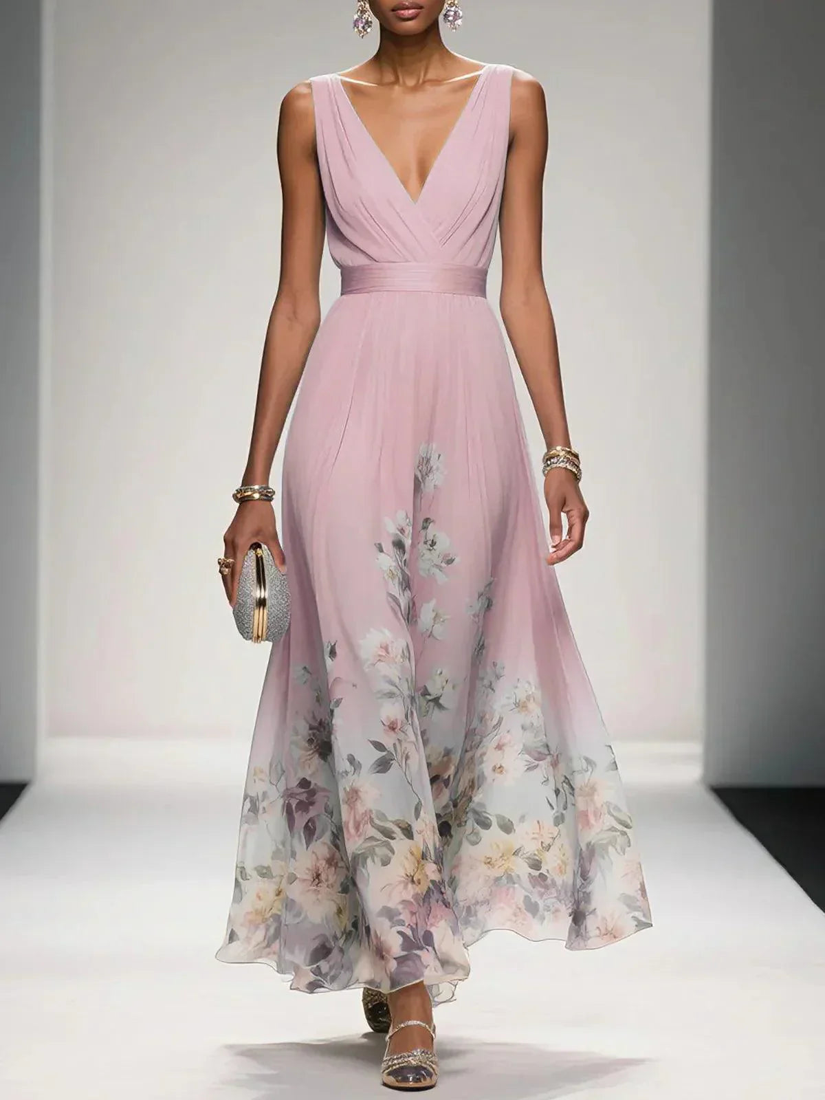 Lovely Lady Floral Long Summer Dress