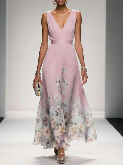 Beautiful Floral Long Sundress for Women