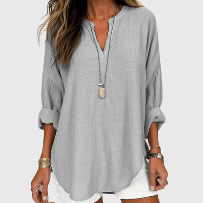 Relaxed Fit Women's Long Sleeve Everyday Shirt