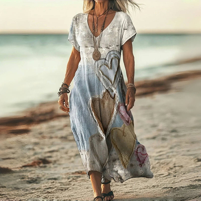 Ladies Floral Long Summer Dress