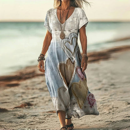 Ladies Floral Long Summer Dress