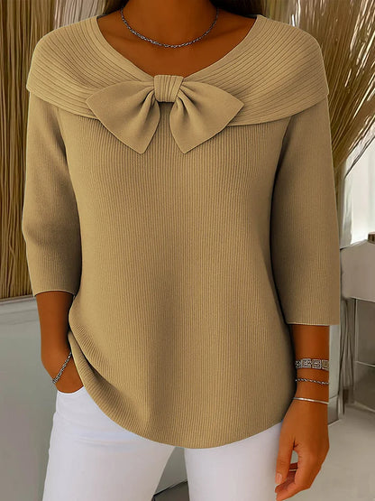 Women's Bow Sweater Purple