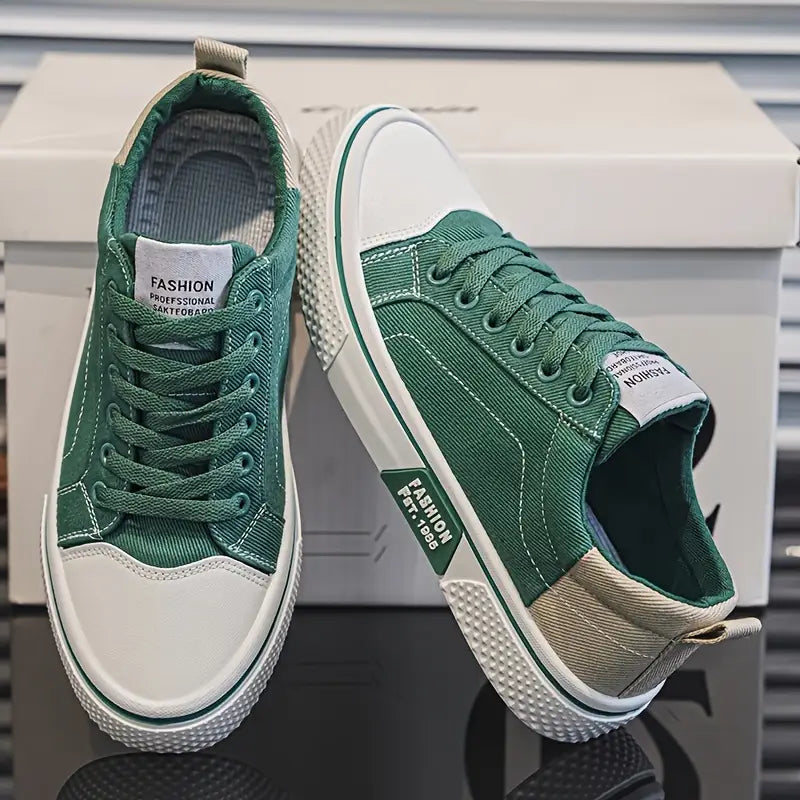 Men's Lace-Up Sneakers Rubber Toe Low-