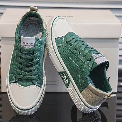 Men's Lace-Up Sneakers Rubber Toe Low-