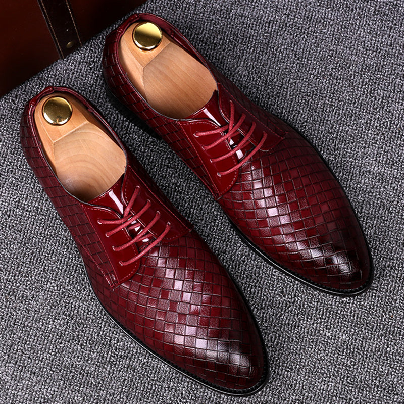 Men Leather Lace-Up Shoes