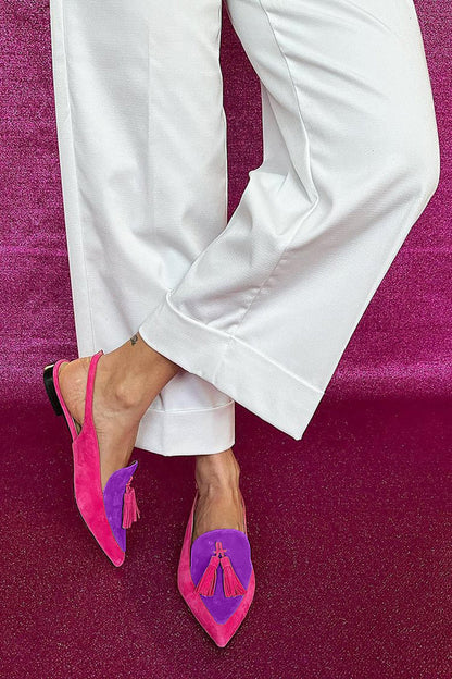 Women's Pointed Slingback Loafers