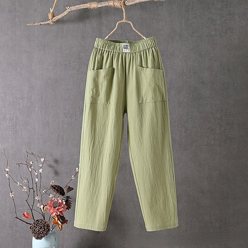 Lightweight Women's Casual Summer Pants with Pockets