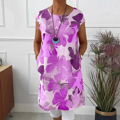 Women's Midi Printed Casual Dress