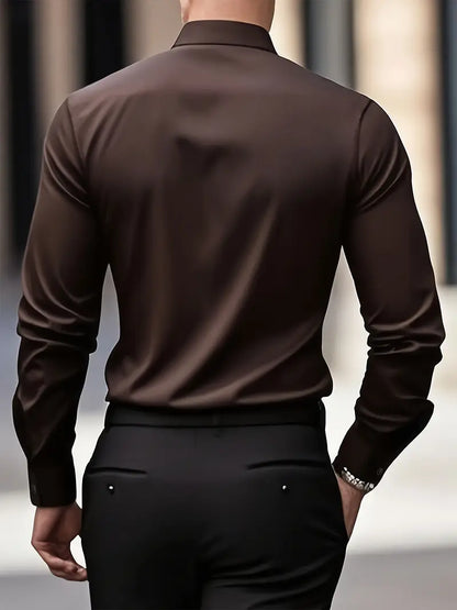 Men's Long Sleeve Button Down Dress Shirt