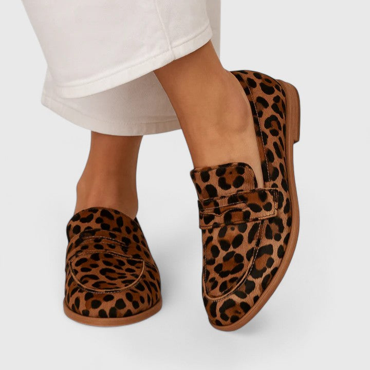 Women's Flat Slip-On Loafers Patterned - VibreMode