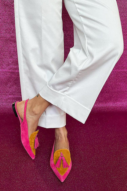 Women's Pointed Slingback Loafers