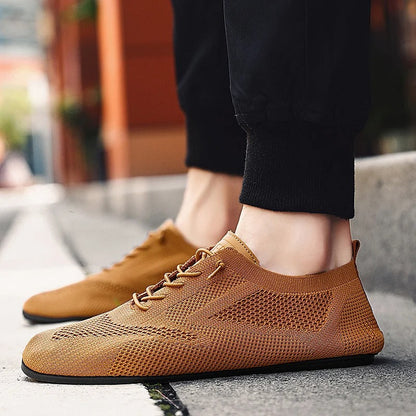 Men's Slip On Shoes Low Knit Lace Detail