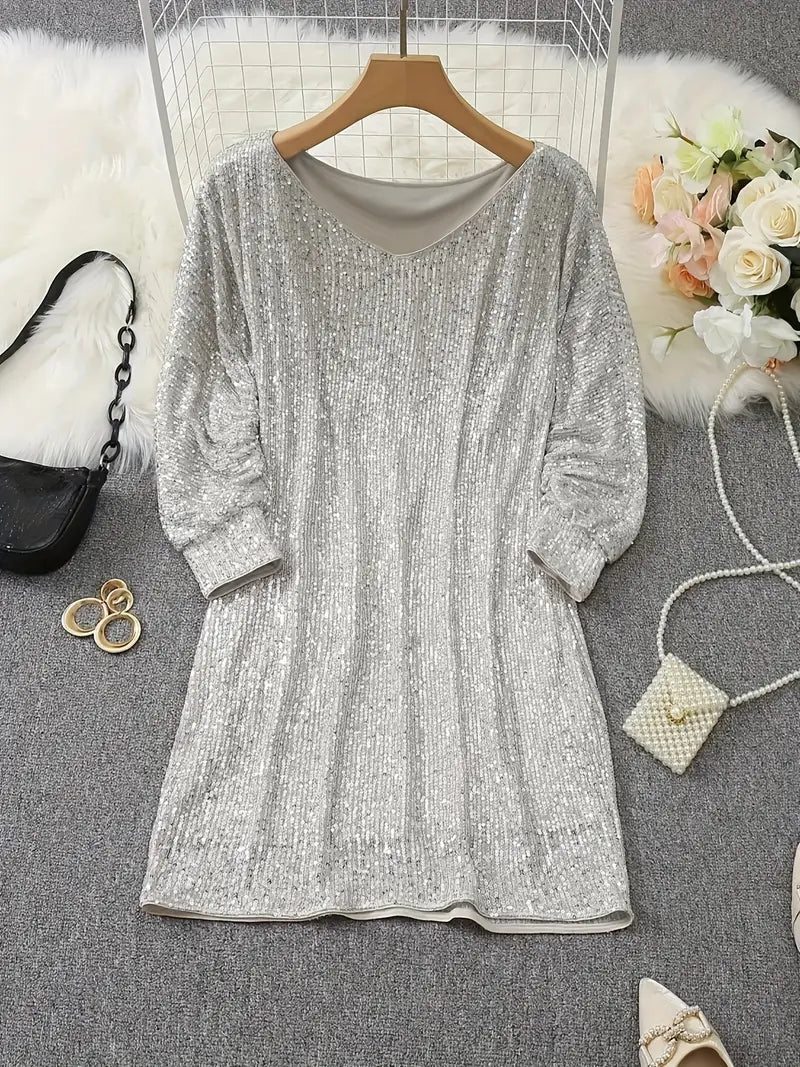 Glittery Evening Party Dress
