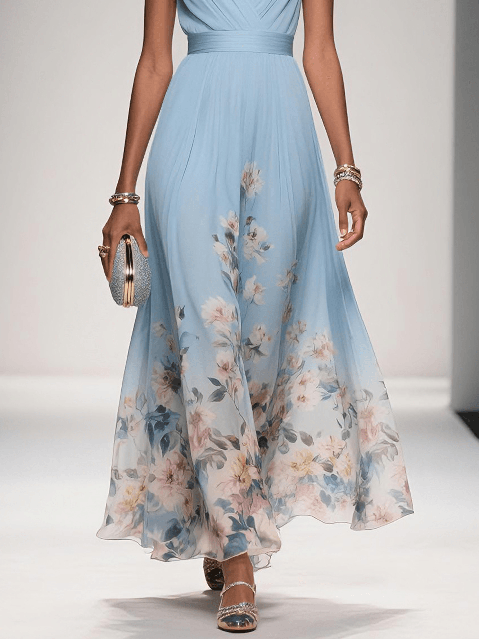 Lovely Lady Floral Long Summer Dress