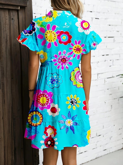 Elegant Ladies Floral Long Maxi Dress