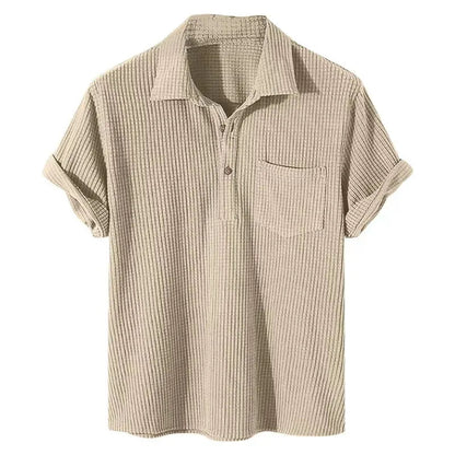 Men's Short Sleeve Camp Collar Shirt - VibreMode