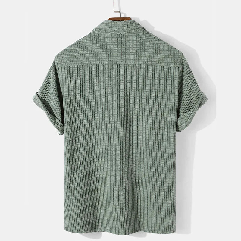 Image of Edison | Men's Short Sleeve Camp Collar Shirt