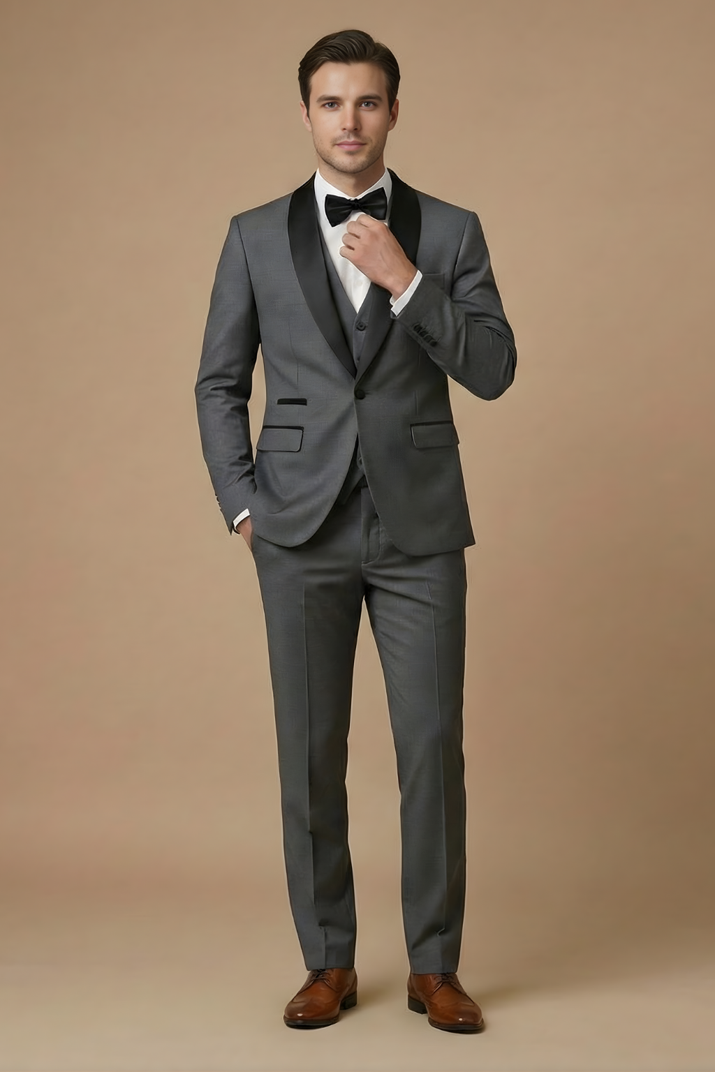 Image of Edison | Men's Slim-Fit Tuxedo Suit