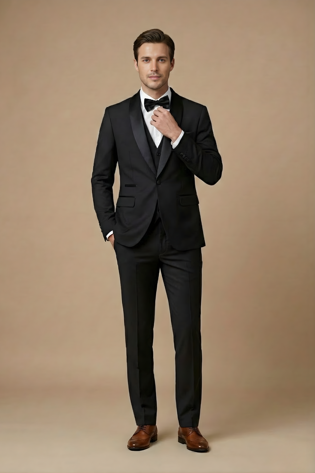 Image of Edison | Men's Slim-Fit Tuxedo Suit