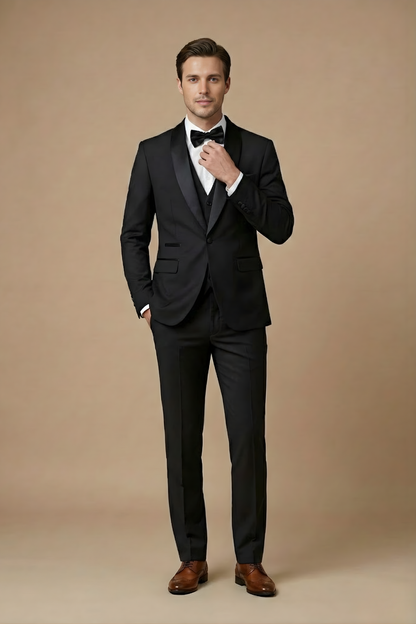 Image of Edison | Men's Slim-Fit Tuxedo Suit