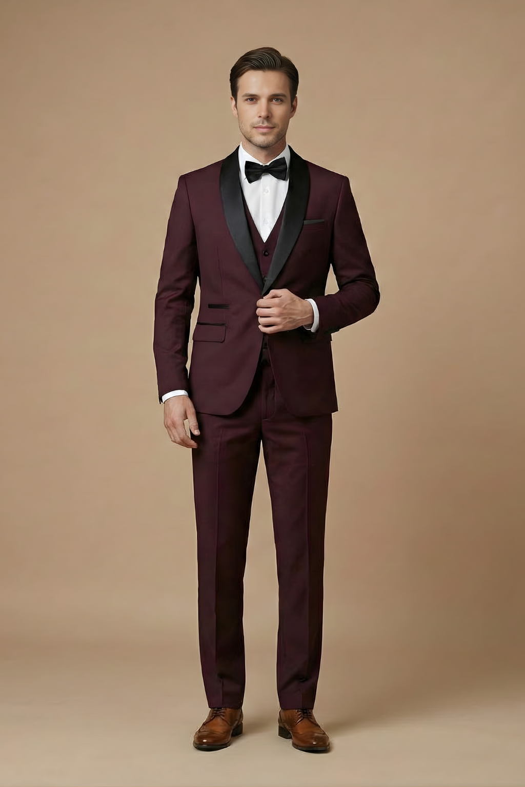 Image of Edison | Men's Slim-Fit Tuxedo Suit