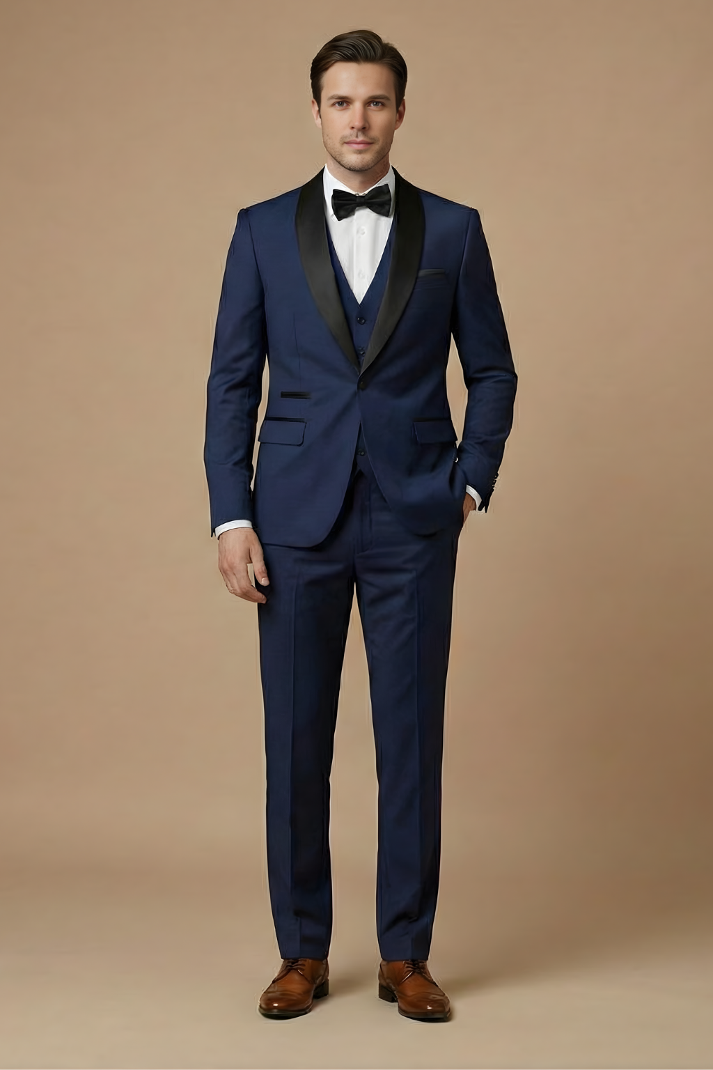 Image of Edison | Men's Slim-Fit Tuxedo Suit