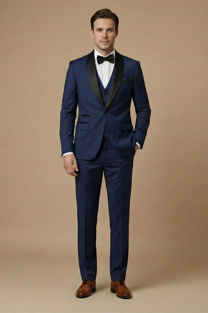 Image of Edison | Men's Slim-Fit Tuxedo Suit