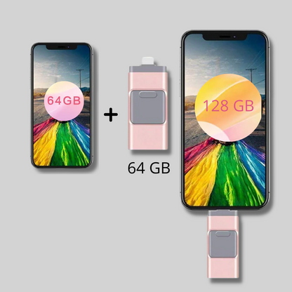 4-In-1 Usb Flash Drive Multi Connector Storage
