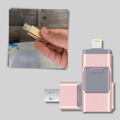 4-In-1 Usb Flash Drive Multi Connector Storage