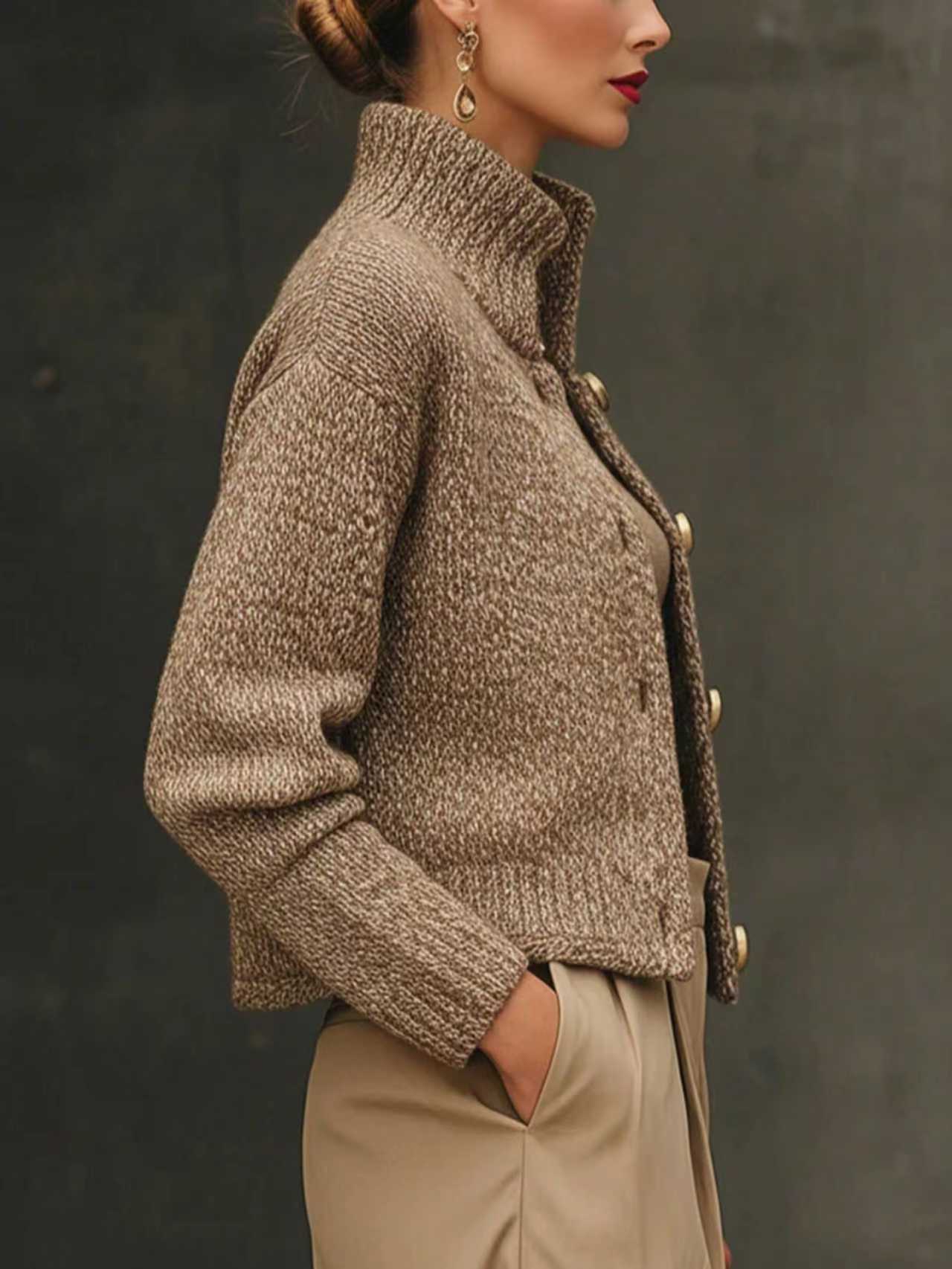 Image of Edith | Women's Cropped Button-Front Jacket