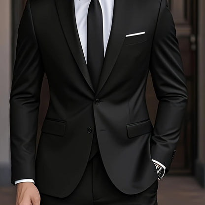 Men's Single Breasted Suit Notch Lapel