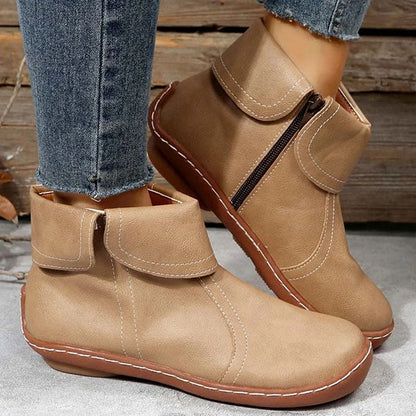 Women's Classic Ankle Boots Non-Slip Leather Black