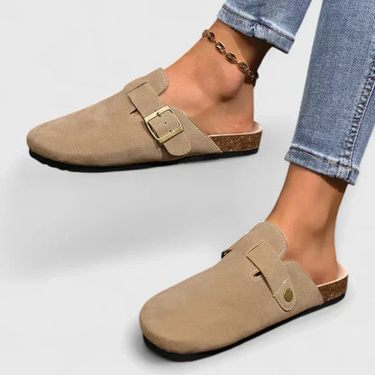 Women's Backless Buckle Strap Clogs - VibreMode
