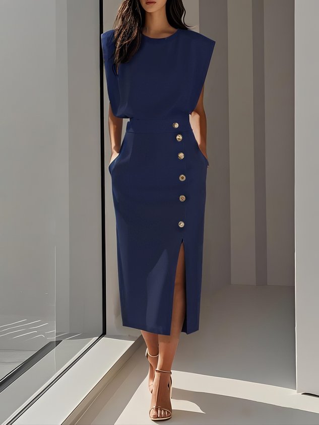 Women's Midi Dress Charm Effortless Aspen
