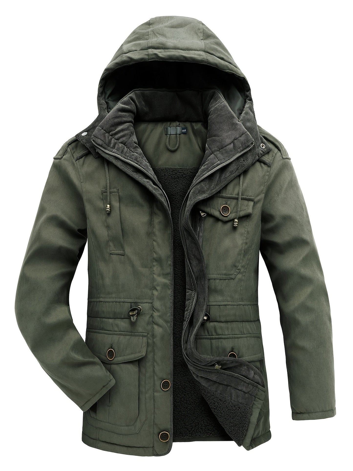 Men's Thick Padded Winter Jacket Outdoor