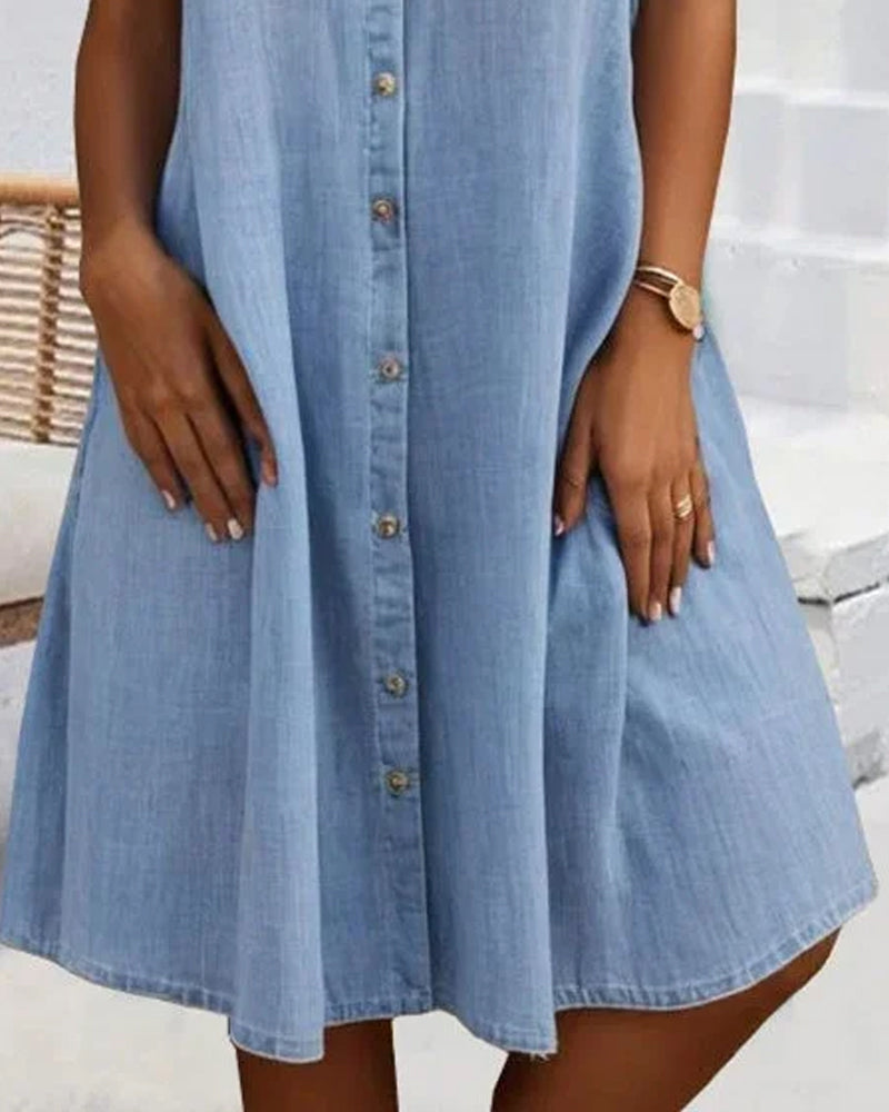 Slim Fit Blue Jeans Style Dress