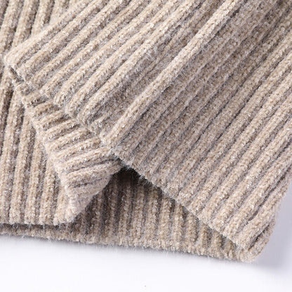 Men's High Neck Ribbed Sweater