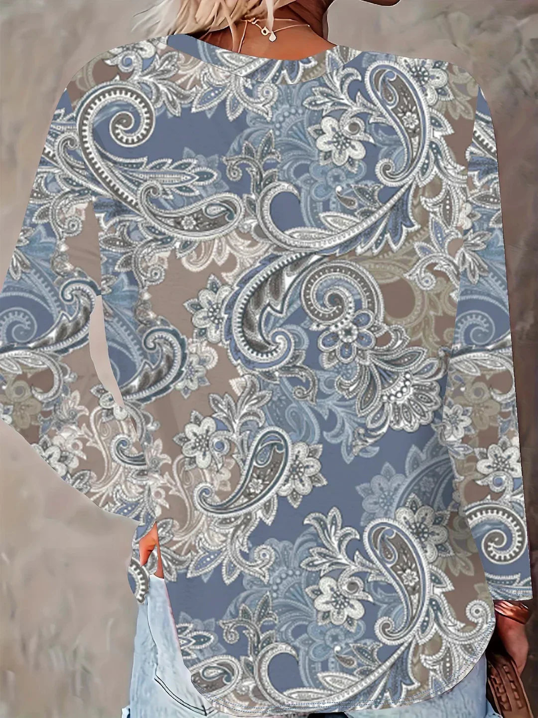 Women's Long Sleeve Floral T-Shirt