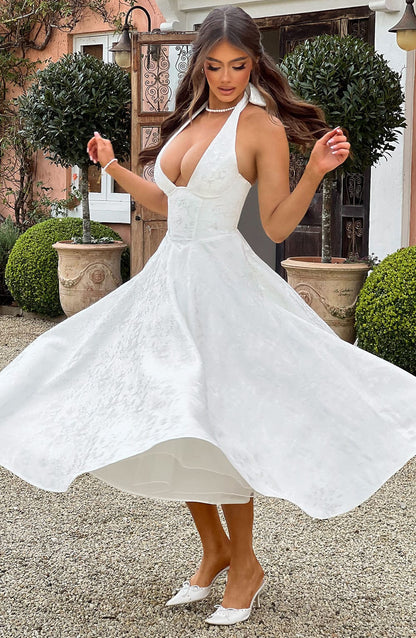 Elegant Ladies Formal Halter Dress