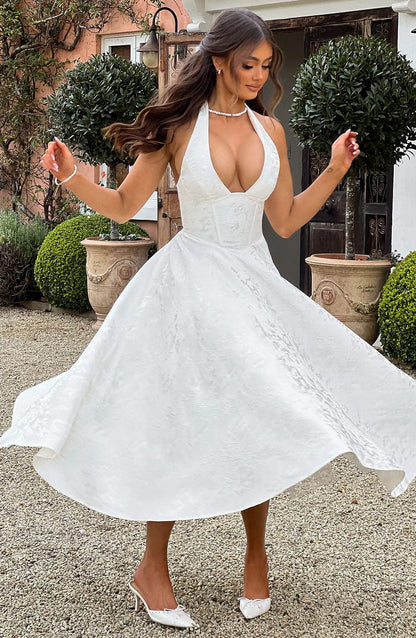 Elegant Ladies Formal Halter Dress
