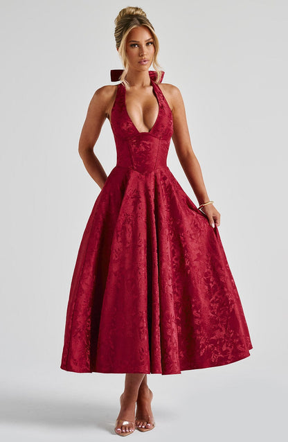 Chic Strapless Evening Dress