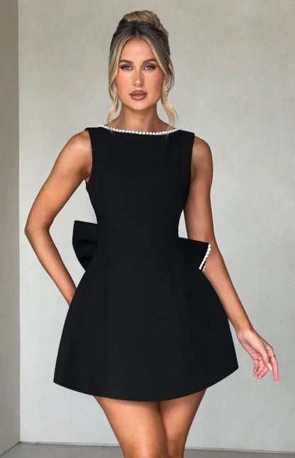 Women's Bow Back Mini Dress - VibreMode