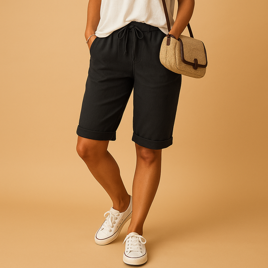 Comfortable Fit Capri Pants for Ladies - VibreMode